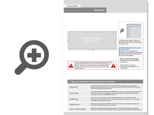 Product Bild eckiger_holzstempel_mit_violettem_stempelkissen