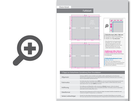 Product Bild hochglanz-uv-lack_faltblatt__gefalzt_auf_12_0_cm_x_18_0_cm__vertikaler_mittelfalz__4-seitig