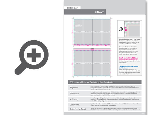 Product Bild hochglanz-uv-lack_faltblatt__gefalzt_auf_12_0_cm_x_18_0_cm__vertikaler_zickzackfalz__8-seitig