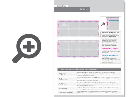 Product Bild hochglanz-uv-lack_faltblatt__gefalzt_auf_12_0_cm_x_18_0_cm__vertikaler_3-bruch_fensterfalz__8-seitig