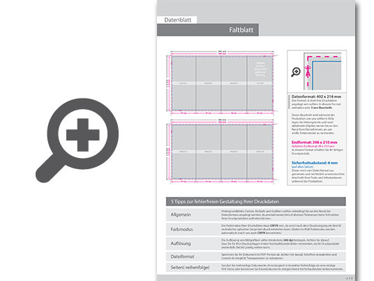 Product Bild hochglanz-uv-lack_faltblatt__gefalzt_auf_din_lang__vertikaler_zickzackfalz__8-seitig