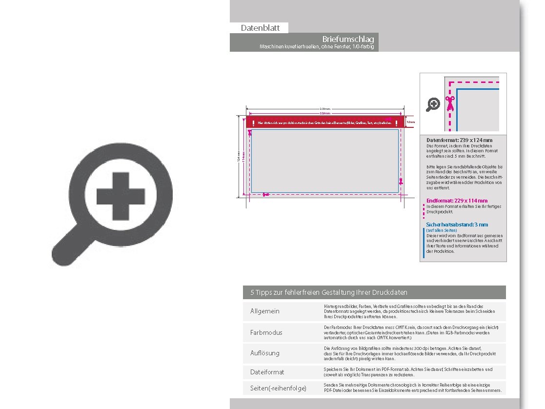 Product Bild maschinenkuvertierh__llen_din_lang_quer__nassklebend_ohne_fenster__einseitig_1_0_schwarz-_wei___bedruckt